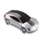 Wireless mouse in the shape of a car, for promotions matt silver colour