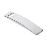 Elegant curved bottle opener, stainless steel matt silver colour second view