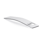 Elegant curved bottle opener, stainless steel matt silver colour third view