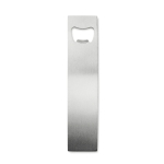 Elegant curved bottle opener, stainless steel matt silver colour fifth view