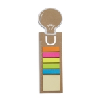 Bookmarks with coloured sticky notes for employees beige colour