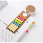 Bookmarks with coloured sticky notes for employees beige colour third view