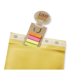 Bookmarks with coloured sticky notes for employees beige colour fifth main view