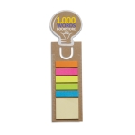 Bookmarks with coloured sticky notes for employees beige colour main view