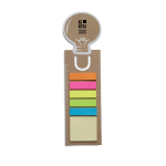 Bookmarks with coloured sticky notes for employees view with print area