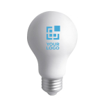 Anti-stress light bulb for advertising white colour view with print area