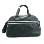 Bowling type travel bag, PVC with adjustable shoulder strap black colour