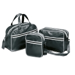 Bowling type travel bag, PVC with adjustable shoulder strap black colour second view