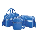 Bowling type travel bag, PVC with adjustable shoulder strap blue colour second view