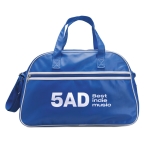 Bowling type travel bag, PVC with adjustable shoulder strap blue colour main view