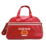 Bowling type travel bag, PVC with adjustable shoulder strap red colour main view