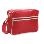 Cross-body travel bag made of PVC red colour