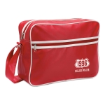 Cross-body travel bag made of PVC red colour second main view