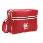 Cross-body travel bag made of PVC red colour second main view