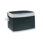 Cooler bag with insulating aluminium foil for 6 cans black colour