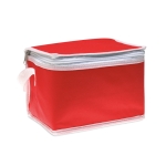 Cooler bag with insulating aluminium foil for 6 cans red colour