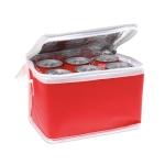 Cooler bag with insulating aluminium foil for 6 cans red colour second view