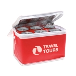 Cooler bag with insulating aluminium foil for 6 cans red colour second main view