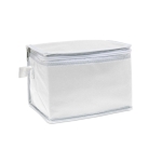 Cooler bag with insulating aluminium foil for 6 cans white colour