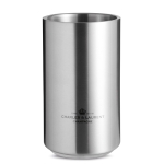 Double-walled stainless steel bottle cooler, laser engraving matt silver colour main view