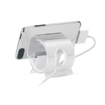 Phone holder with transparent plastic white colour fifth view