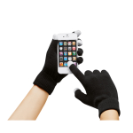 Touchscreen gloves, acrylic, printable for promotions black colour fourth view