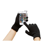 Touchscreen gloves, acrylic, printable for promotions black colour second ambient view