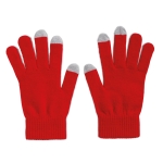 Touchscreen gloves, acrylic, printable for promotions red colour