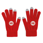 Touchscreen gloves, acrylic, printable for promotions red colour main view