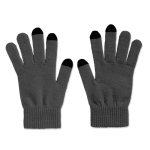 Touchscreen gloves, acrylic, printable for promotions grey colour