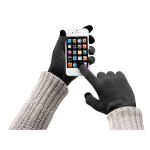 Touchscreen gloves, acrylic, printable for promotions grey colour fourth view