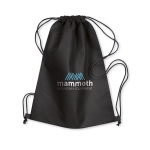 Non-woven drawstring bag, 80 g/m2 black colour main view