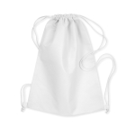 Non-woven drawstring bag, 80 g/m2 white colour