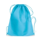 Non-woven drawstring bag, 80 g/m2 turquoise colour fourth view