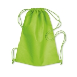 Non-woven drawstring bag, 80 g/m2 lime colour