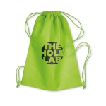 Non-woven drawstring bag, 80 g/m2 lime colour main view