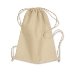 Non-woven drawstring bag, 80 g/m2 ivory colour