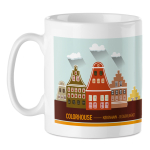 White ceramic mug for sublimation, 300ml white colour view with print area