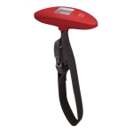 Luggage scales for travel in matt silver or black red colour