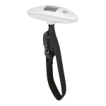 Luggage scales for travel in matt silver or black white colour