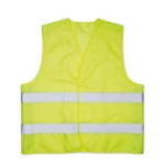 Neon-coloured safety vest with reflector stripes yellow colour