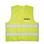 Neon-coloured safety vest with reflector stripes yellow colour second main view