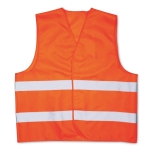 Neon-coloured safety vest with reflector stripes orange colour