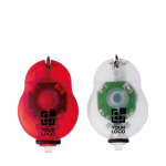 Set of 2 bike or outdoor lights in white and red multicolour colour view with print area