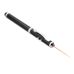 Ballpoint pen with laser pointer, LED light and stylus black colour second view