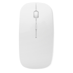 Battery-operated wireless mouse, glossy plastic white colour second view