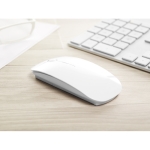 Battery-operated wireless mouse, glossy plastic white colour second ambient view