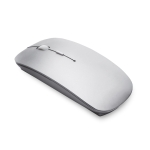 Battery-operated wireless mouse, glossy plastic matt silver colour second view