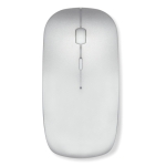 Battery-operated wireless mouse, glossy plastic matt silver colour third view