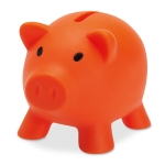 Piggy bank in many colours for saving, PVC orange colour